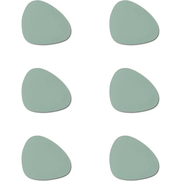 Basera® Glasuntersetzer 6er-Glasuntersetzer-Set Kunstleder gebogen, 6-tlg, mintgrün, 12x10 cm – Bild 4