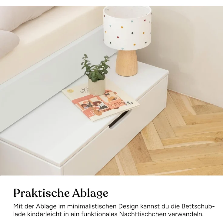 Ehrenkind Holzbett Plano, Modulares Familienbett, FSC® Zertifiziert (Familienbett, 270x200 cm, Kiefernholz naturbelassen, 2‑in‑1 Höhe (Bodenbett oder Standard), Modular und Höhenverstellbar – Bild 6