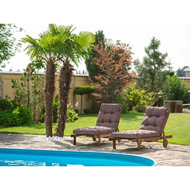 Bjird Liegenauflage Auflage für Gartenliege Hugo 201x55x8 cm, Auflagen für Deckchair, Polsterauflage für Sonnenliege - gesteppt – Bild 3
