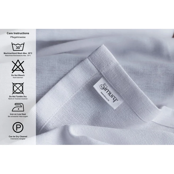 Simurq Tischdecke Wasserabweisend, Leinenoptik Tischdecke Abwaschbar - Lotuseffekt (Pflegeleicht & fleckenabweisend Tischdecken, Tischdecke Rund - Tischtuch Table Cloth) – Bild 2