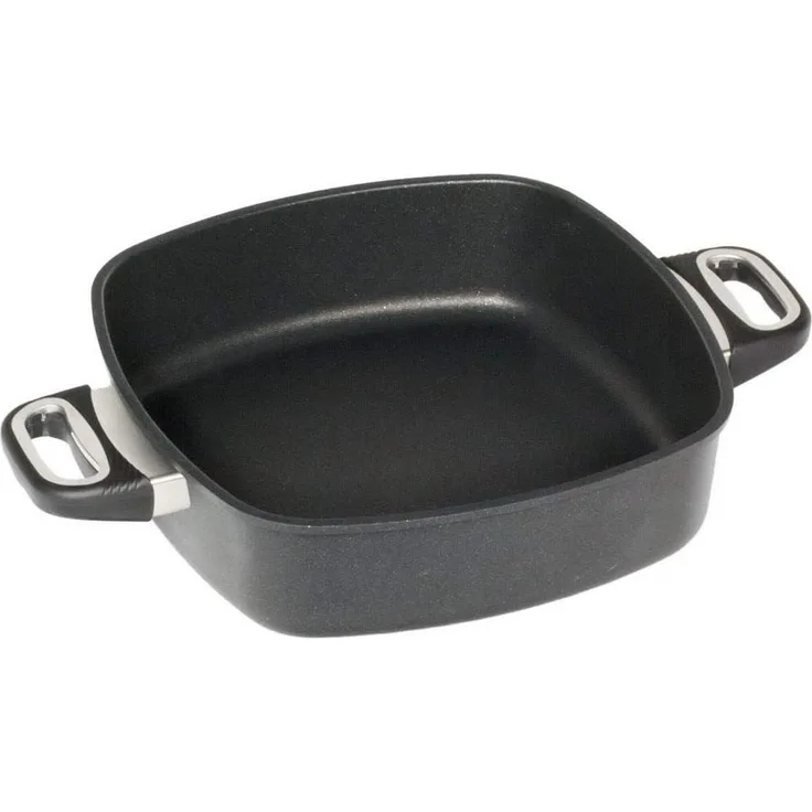 AMT I-E287G Induktion Eck-Pfanne flach Aluminumguss 28 x 28 cm, Höhe 7 cm