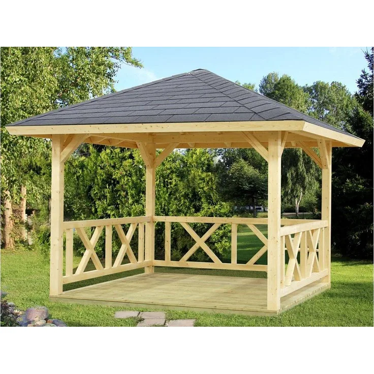 Palmako Holz-Pavillon Betty 300x300 cm ohne Fußboden Holzpavillon 4743142052556