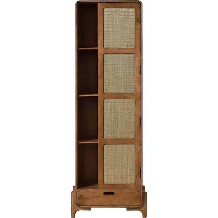 Schrank Mango/Seegras 70x40x200 hellbraun lackiert MIZUMI #111 – Bild 9