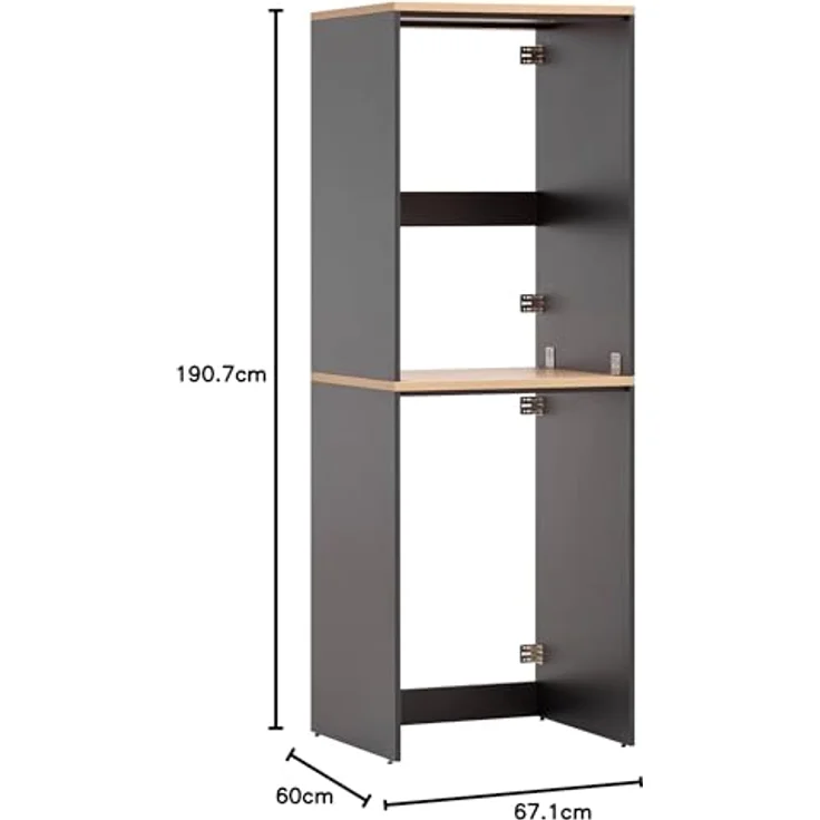 Schildmeyer Waschmaschinenumbau Set Solea 702010, anthrazit, 67,1 x 60 x 96 cm – Bild 4
