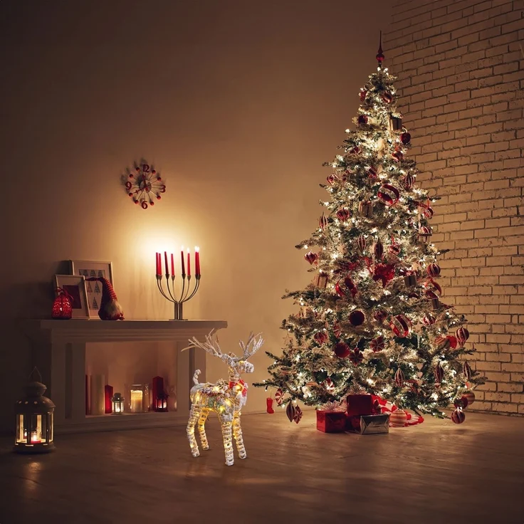 Weihnachtsdeko LED Beleuchtet Weihnachtsbeleuchtung Rentier mit Timer 5287527 – Bild 2