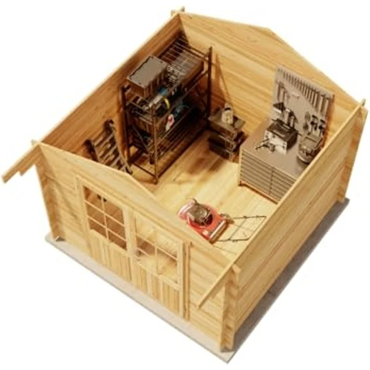 Alpholz Garten- und Gerätehaus Roger Gartenhaus aus Holz in Pinie Holzhaus mit 34 mm Wandstärke Blockbohlenhaus mit Montagematerial – Bild 3