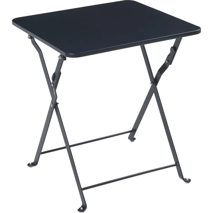 Klapptisch Vegårshei Stahl 45x40x40 cm Schwarz [en. casa] – Bild 3