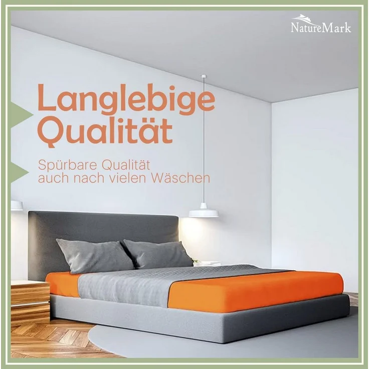 NatureMark - Mikrofaser SPANNBETTLAKEN zum Sparpreis! viele Größen und Farben Markenware (90x200-100x200 cm, terrakotta) – Bild 4
