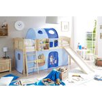 Ticaa Rutschbett Ekki Country Kiefer Natur - Pirat hellblau-dunkelblau