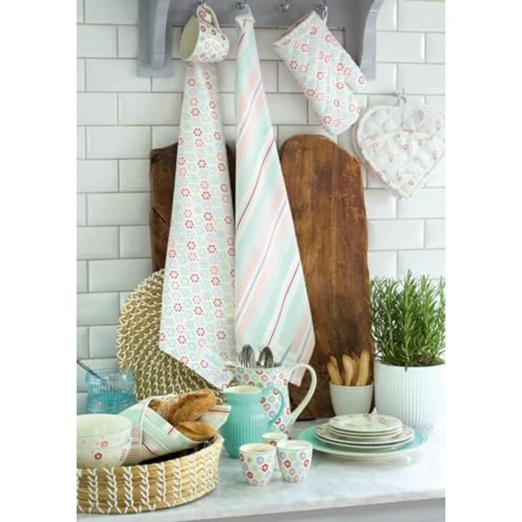 Greengate Geschirrtuch Küchenhandtuch Abtrockentücher 50x70 cm aus Baumwolle – Bild 2