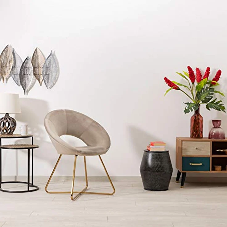 Montemaggi Sessel, Leder, Beige, 71 x 59 x 84 cm MEP39T – Bild 6