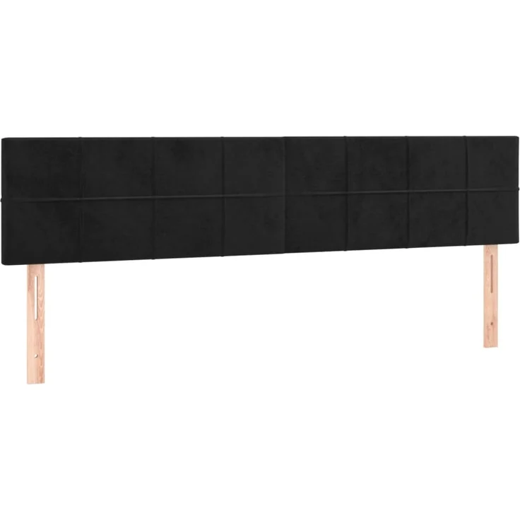 vidaXL Kopfteile 2 Stk. Schwarz 90 x 5 x 78/88 cm Samt 346084 – Bild 2