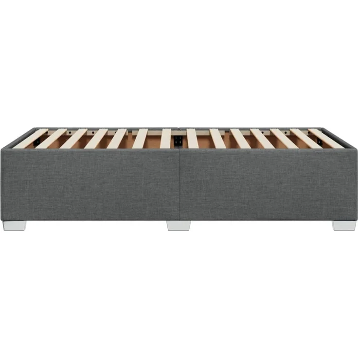 vidaXL Bettgestell ohne Matratze Dunkelgrau 90x200 cm Stoff 3284444 – Bild 4