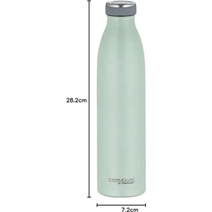 THERMOcafé by THERMOS TC BOTTLE pastell mint grün matt 0,75l, Isolierflasche aus Edelstahl, kohlensäurefest, 12h heiß 24h kalt, Auslaufsicher, für Schule, Unterwegs & Büro – Bild 8