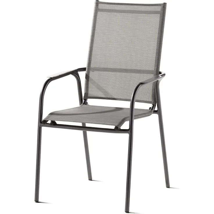 Sieger Sirio Stapelsessel stapelbar, Aluminium Eisengrau 58 x 99,5 x 62 cm
