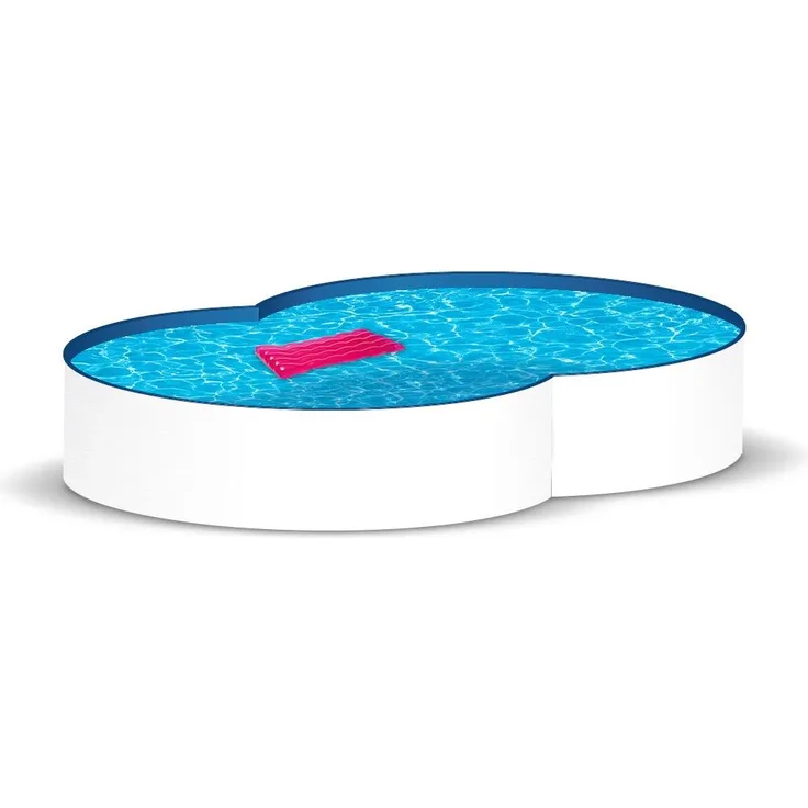 Stahlwandpool Achtform 1350 Blau 320x525 cm Folienstärke: 0,8 mm