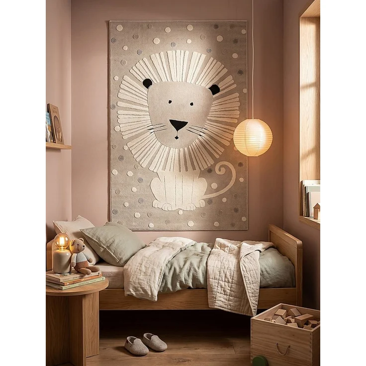 KADIMA DESIGN Kinderteppich VELT Kinderteppich Beige 80x150 Polypropylen Kurzflor Kinderzimmer, Läufer, Höhe: 16 mm, Saugroboter-geeignet, Strapazierfähig, Fußbodenheizung geeignet – Bild 3