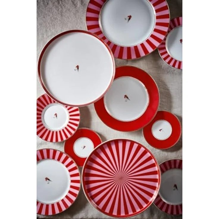 PiP Studio Becher Love Birds Medallion Stripes Red-Pink Henkelbecher Small 0,15l Set2, Porzellan – Bild 6