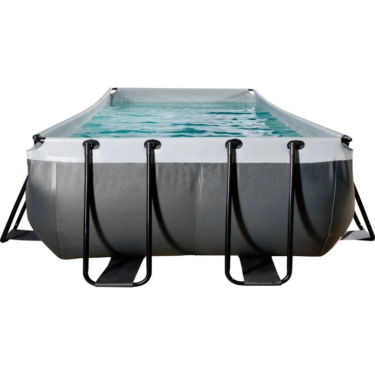 EXIT Swimming Pool rechteckig 400 x 200 x 100 cm Schwarz – Bild 3