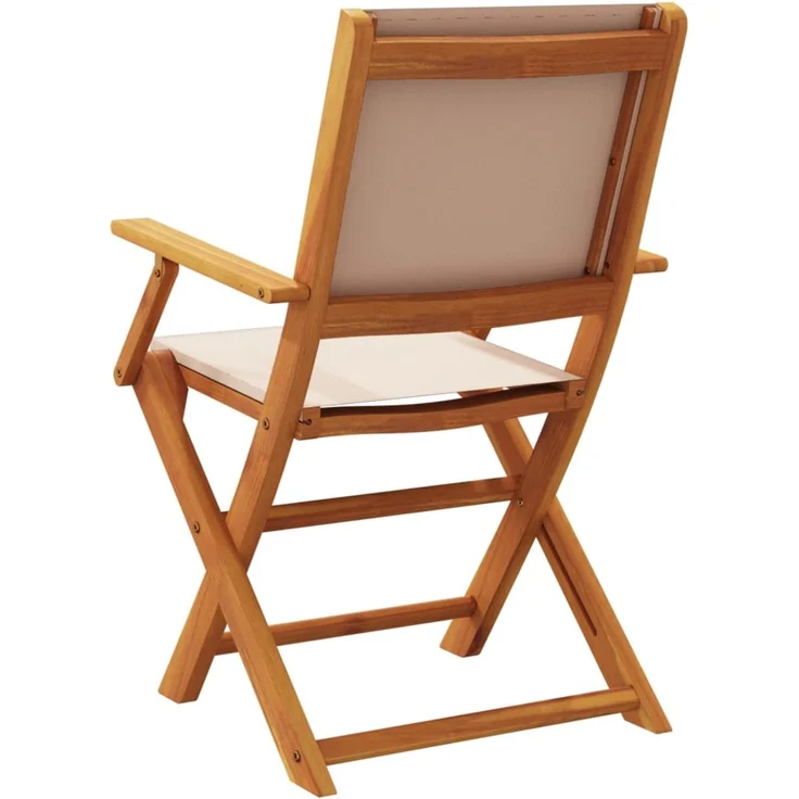 vidaXL Gartenstühle 2 Stk. Taupe Massivholz Akazie & Stoff 367671 – Bild 7