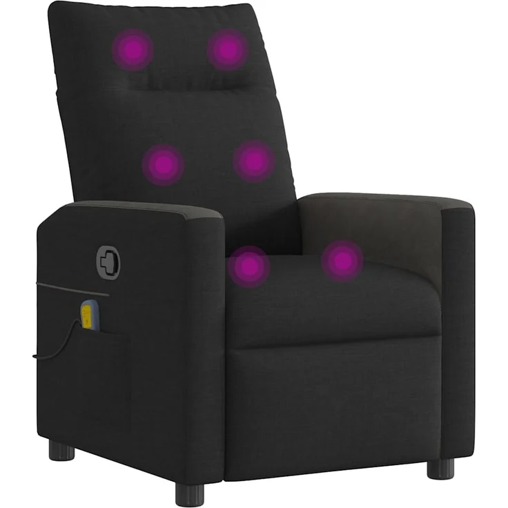 vidaXL Massagesessel Schwarz Stoff 4104834 – Bild 6