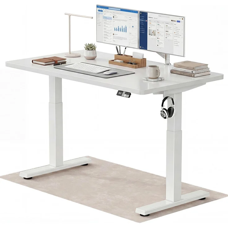 Devoko Höhenverstellbarer Schreibtisch 180x80 cm elektrisch, Höhenverstellung 71-121 cm mit Smart Control, 120 kg Tragkraft, für gesundes Arbeiten – Bild 1