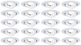 Paulmann 99997 LED Einbauleuchten 20er-Set schwenkbar 3000K Weiß