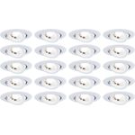 Paulmann 99997 LED Einbauleuchten 20er-Set schwenkbar 3000K Weiß
