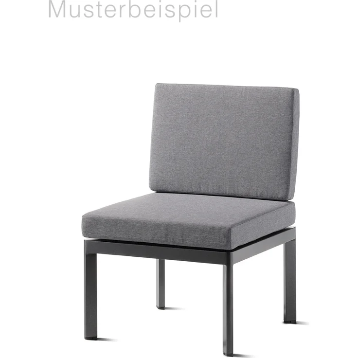 Sieger Lugo Lounge Basis - inkl. 1x Rücken- / Seitenelement + 1x Verbindungselement Einzelteil des Loungesets Lugo, Aluminium Eisengrau, 60 x 36 x 60 – Bild 7