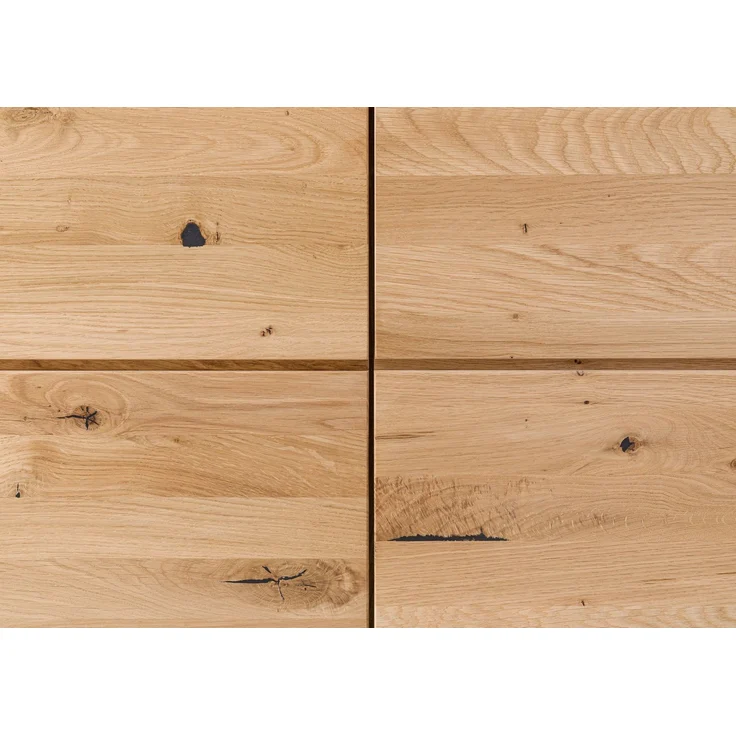 Highboard Wildeiche 123 x 40 x 142 beige geölt KENT #204 – Bild 5