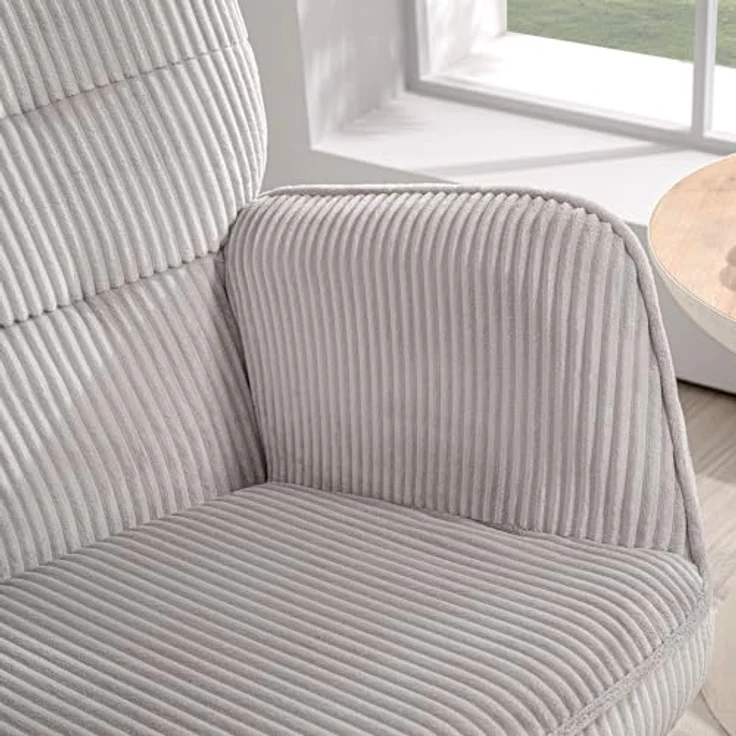 HOMCOM Schaukelstuhl, Schaukelsessel mit Kordoptik, Armlehne, Sessel mit Holzkufen, Relaxsessel für Wohnzimmer, Schlafzimmer, Hellgrau – Bild 10