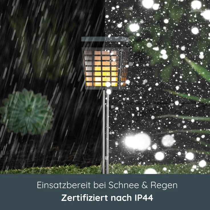 MeLiTec Solar Gartenleuchte SO46 flackernder Laterneneffekt – Bild 3