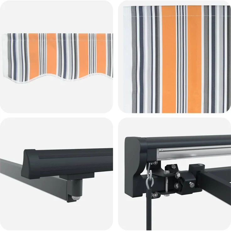 vidaXL Manueller Markisenrahmen mit LEDs 5 x 3,5 m 3420943 – Bild 9