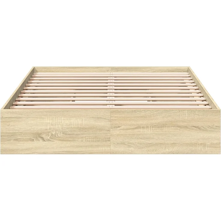 vidaXL Bettgestell mit Schubladen Sonoma-Eiche 140x190cm Holzwerkstoff 3280687 – Bild 4
