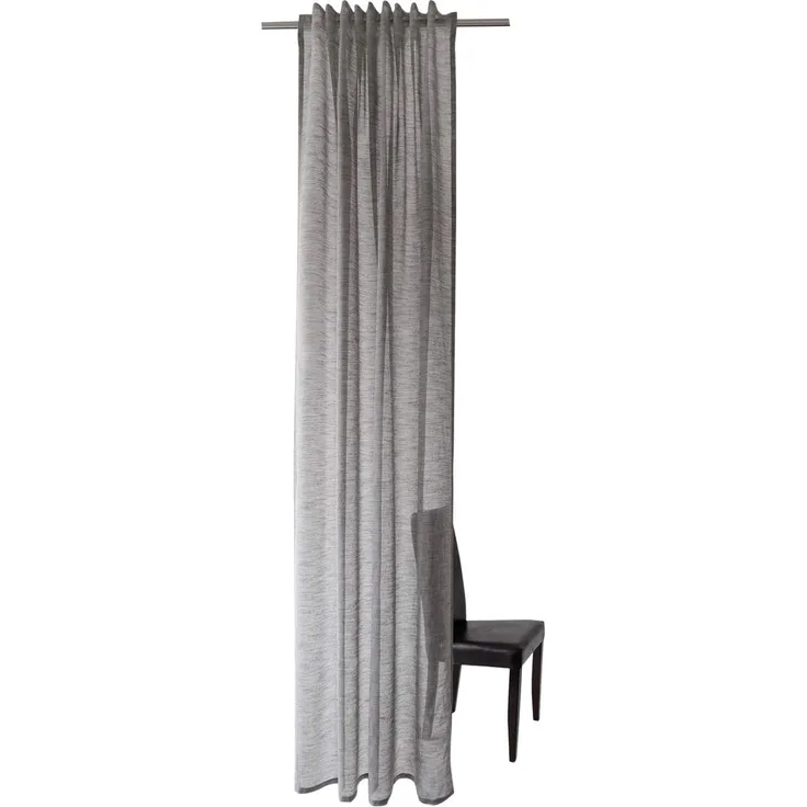 HOMING Schlaufenschal Oskar 140x245 Vorhang Wohnzimmer transparent anthrazit