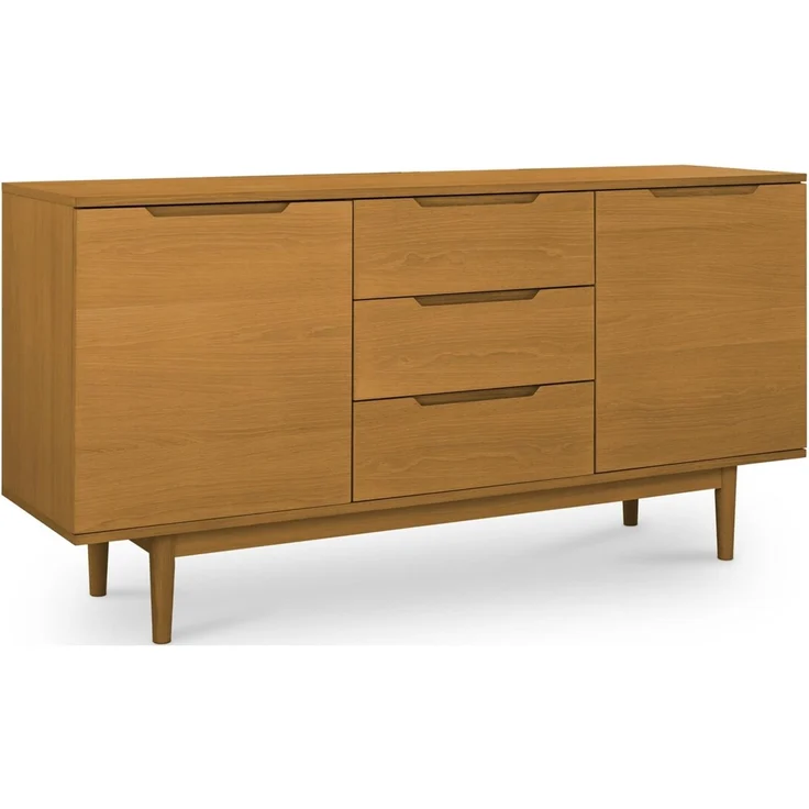 Sideboard Enimeta Eiche Natur 160 cm - 2 Türen, 3 Schubladen & Soft-Close – Bild 1