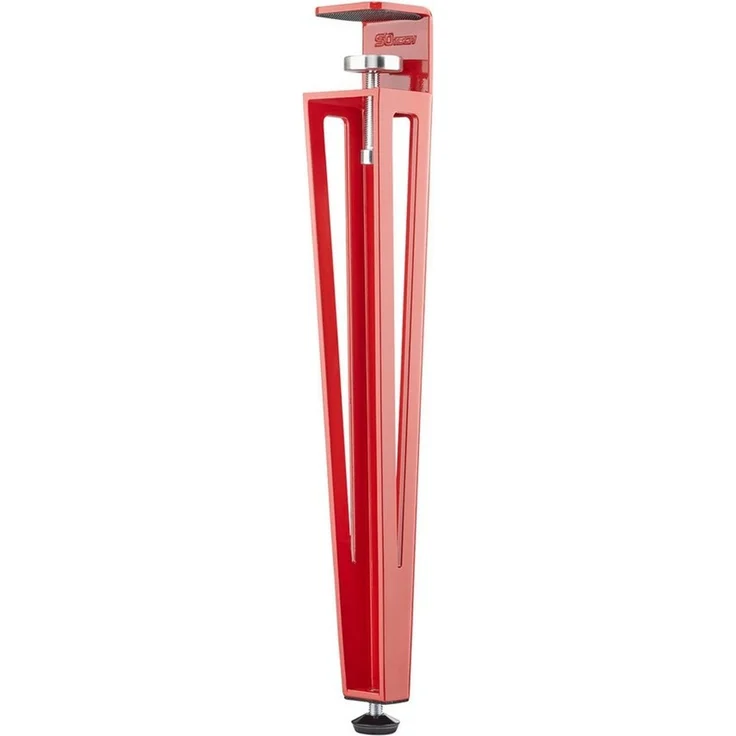 SO-TECH® Tischbein ColorLine in F-Form konisch zulaufend von 70 auf 40 mm, mit Klemmschraube (ohne Bohren) - rot - Höhe 464 mm - 1x – Bild 1
