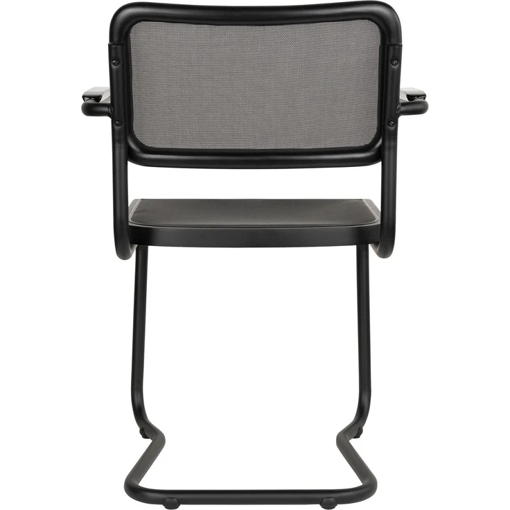 DutchBone Sessel Carree 2er-Set, Schwarz mit Armlehne, Mesh 60x53x83 cm – Bild 2