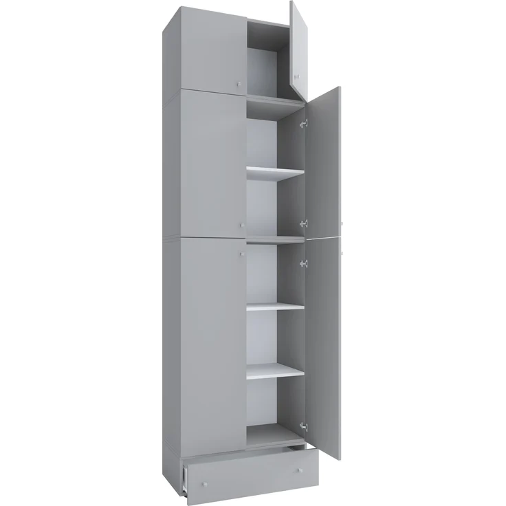 VCM Büroschrank Lona 917799 Grau H. 240 x B. 70 x T. 39 cm – Bild 2