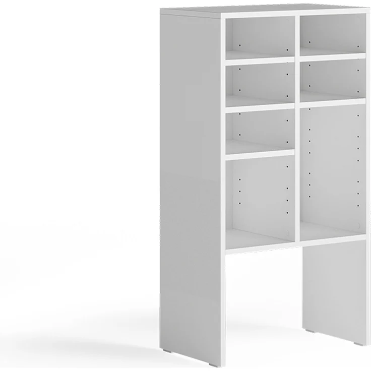 Schuhschrank Hermia Weiß 53 x 99 cm mit 7 offenen Fächern Vicco – Bild 1