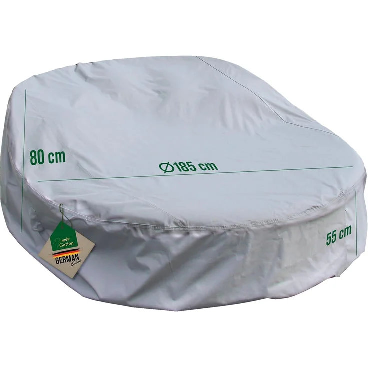 mehr Garten Gartenmöbel-Schutzhülle Premium, Premium Sonneninsel-Schutzhülle rund: Ø185x50/75(H) cm I Robuste Abdec – Bild 1
