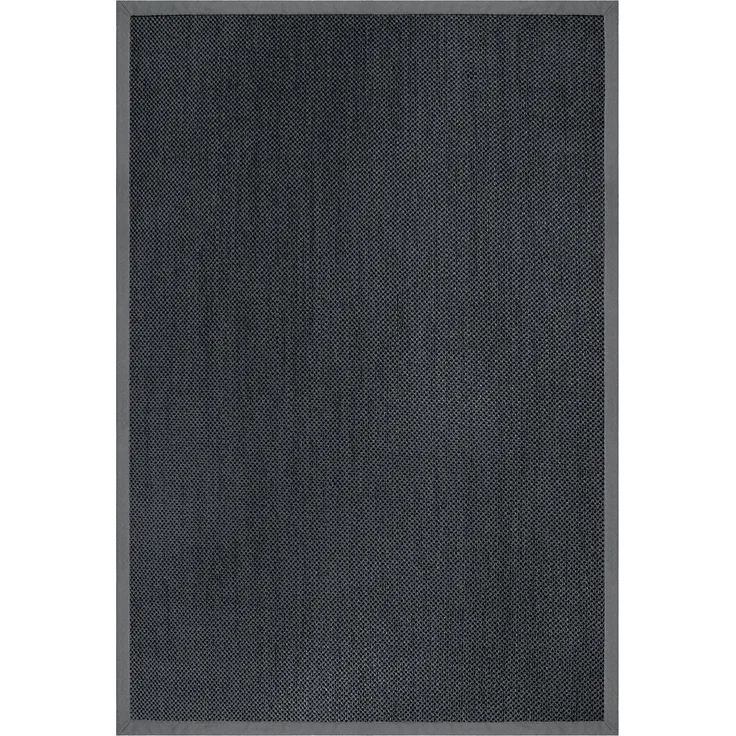 Sisal-Teppich Tiger-Eye | 100% Sisal | Mit Bordüre | Langlebig & strapazierfähig | Grau / 160x230 cm / -