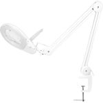 LogiLink Lupenlampe WZ0058, mit Klemmhalterung, 5 Dioptrien, Weiß