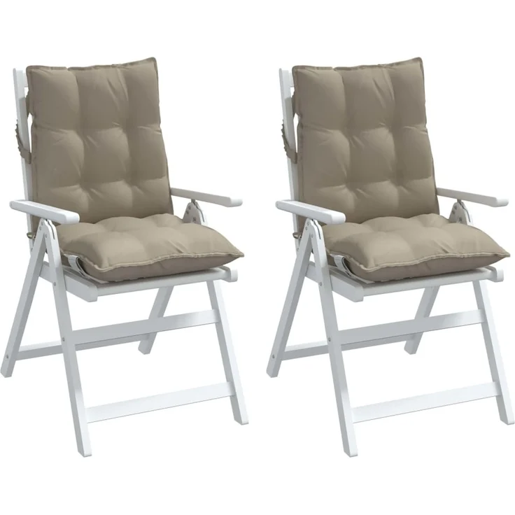 vidaXL Niedriglehner-Auflagen 2 Stk. Taupe Oxford-Gewebe 377695 – Bild 4