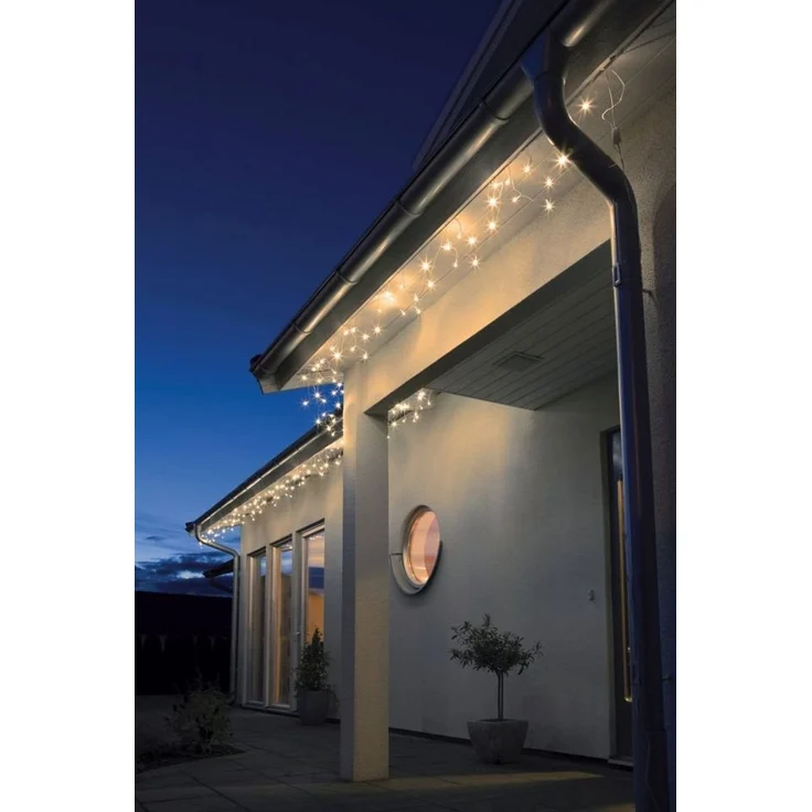 KONSTSMIDE LED-Lichterkette Weihnachtsdeko aussen, bogenform, 200 bernsteinfarbene Dioden – Bild 2