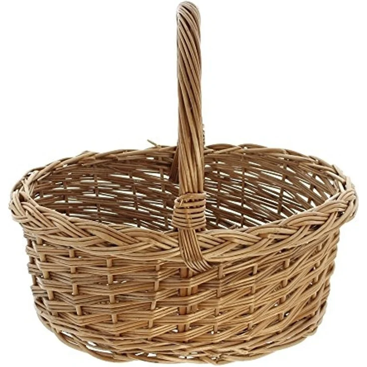 Bügelkorb 35cm Zopfmuster Korb Erntekorb Einkaufskorb Tragekorb Korb Pilzkorb – Bild 2