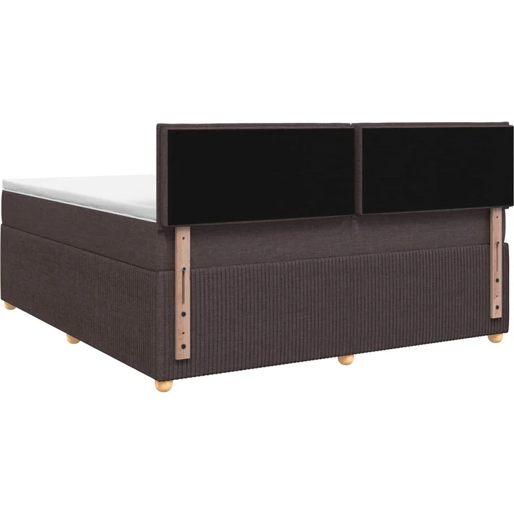vidaXL Boxspringbett mit Matratze Dunkelbraun 180 x 200 cm Stoff 3451520 – Bild 8