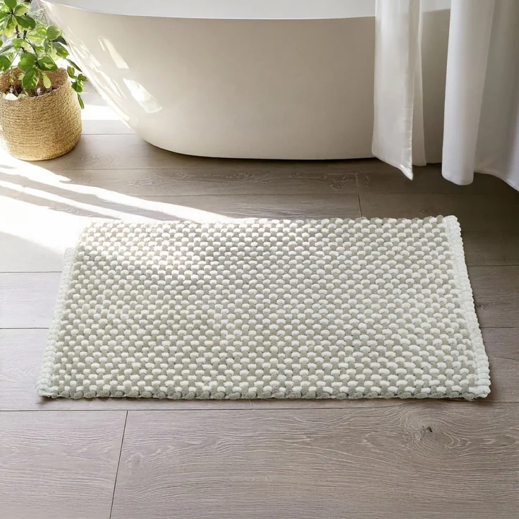 WENKO COVELO Badteppich 50x80 cm, Weiß/Beige – Bild 2