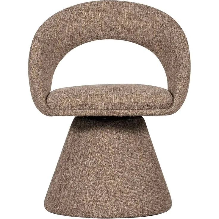 Esszimmerstuhl Winter aus Melange-Stoff, modern und drehbar, Natur, gepolsterte Beine – Bild 3