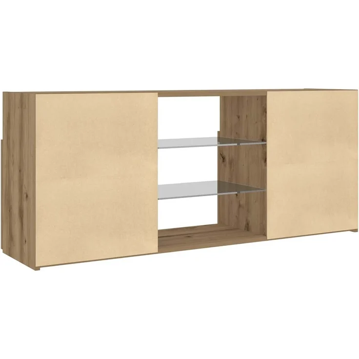 vidaXL TV-Schrank mit LED-Leuchten Artisan-Eiche 120x30x50 cm 856352 – Bild 8